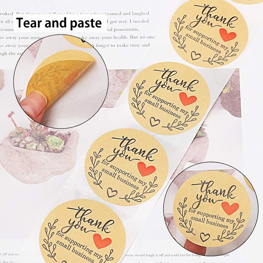 HASTHIP® 1000PCS 2 Inch Thank You for Supporting My Business Gift Paper Labels Stickers Handmade for Christmas Craft Card Making Yellow1 HASTHIP® 1000PCS 2 Inch Thank You for Supporting My Business Gift Paper Labels Stickers Handmade for Christmas Craft Card Making Yellow1